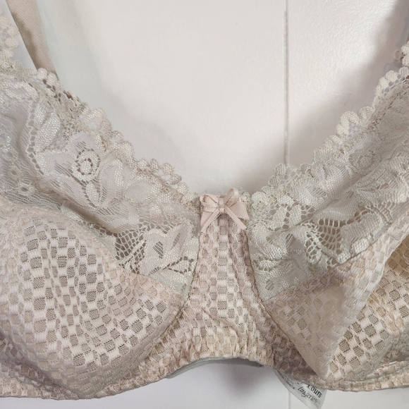 Fit Fully Yours Serena Unpadded Underwire Lace Bra Soft Nude Lingerie 34dd - Picture 4 of 7